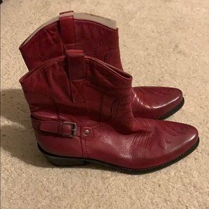 Franco Sarto Red Short Ankle boots